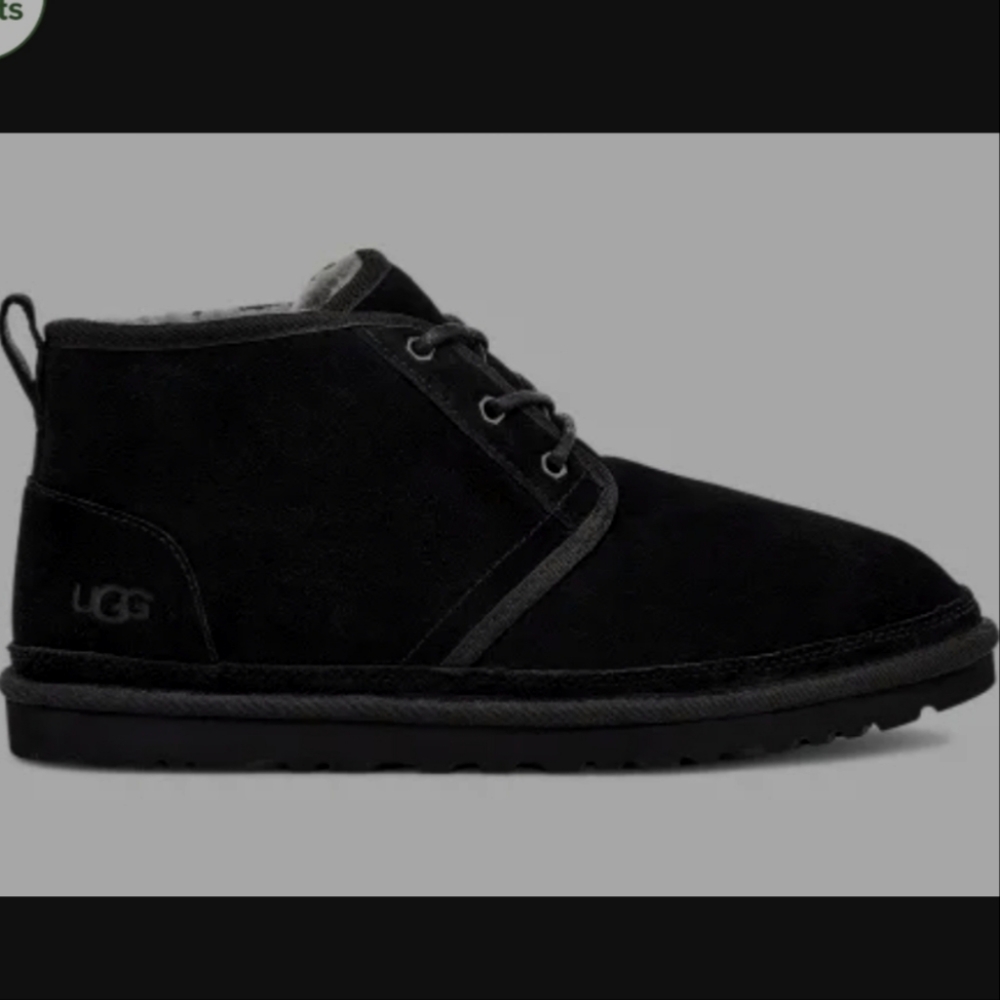 Uggs mini black wool lined lace up new Ugg plush S3